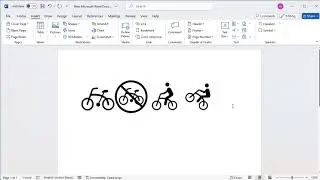 How to type bicycle and no bicycle symbols in word