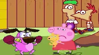 PEPPA PIG VERSUS COURAGE THE COWARDLY DOG🤣 | FUNNY GAMING