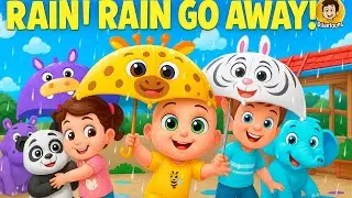 Rain Rain Go Away with Zoo Animals 🌧️ | Fun Nursery Rhymes & Kids Songs by DilSeToons