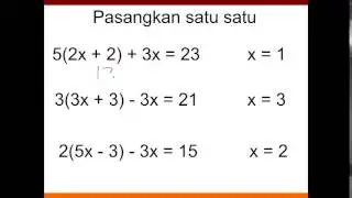 Aljabar Persamaan dan Pertidaksamaan 1 Variabel Jurus 7 Detik Matematika Paman APIQ