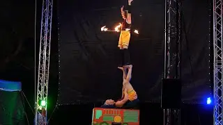 Flipping Fire Fiasco - Fire Partner Acrobatics by Ryn and Nick