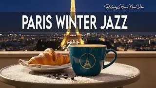 Paris Snowy Day Lounge ☕❄️ Gentle Bossa Nova for Study, Work. 🎶