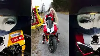 Katya Almaz on a Ducati Panigale V4R