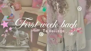 Back to college 🎀| first week of school in my second semester 💻