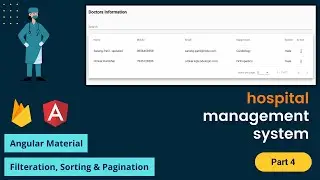 Hospital Management System using angular and firebase | Angular Material | Firebase CRUD | Part 4