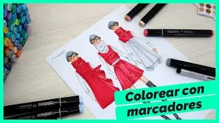Colorear texturas en figurines de moda: curso de ilustración de moda