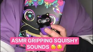 ASMR | Gripping, Tapping, Crinkles | Squishy Notebook + Actual Squishy| No Talking