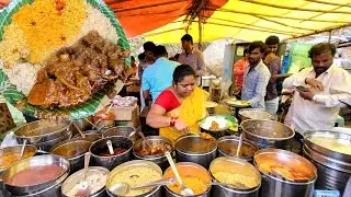Kumari Aunty Street Food Hyderabad | Indian Street Food | Famous Aunty Selling Unlimited Food