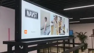 Double-sided bar stretched LCD monitor