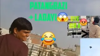 KITE FLYING VLOG WITH FRIENDS AND LADAYI HOGI DOST DI 😂😱  PATANGBAZII🤑