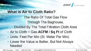 Baghouse Air to Cloth Ratio - Overview