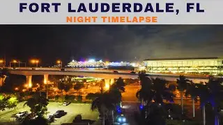 Night Timelapse - Cruise Ships Leaving Port Everglades - Fort Lauderdale, Florida - Dec 22, 2025