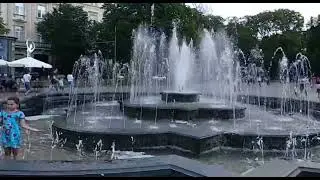 Old and new fountains in Lviv city. @Marigold_ua 