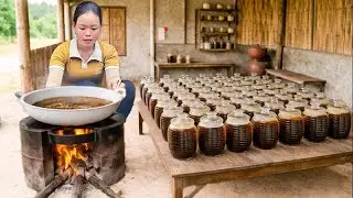 Harvesting Giant Sugarcane to Make Molasses Right in Home | Simple Life