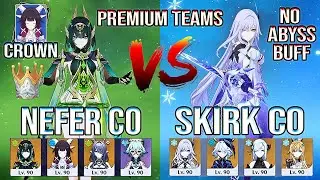 ⚡ Premium Showdown: Nefer VS Skirk + Columbina Best Support (Spiral Abyss 12 | Genshin Impact)