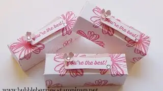Stampin' Up! Lipstick/Gloss or Treat Gift Box using Flower Shop