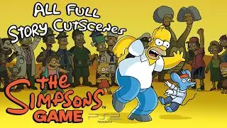 THE SIMPSONS GAME: All Game Cutscenes (PS2) | FULL STORY MOVIE