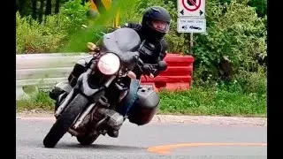 Hyungwon on two wheels at Belfountain, Ontario
