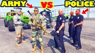 Franklin The ARMY Officer Rescue The President From Police in GTA 5 | SHINCHAN and CHOP