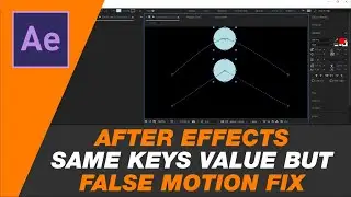 How to fix same keyframes value fake motion problem - After Effects tutorials