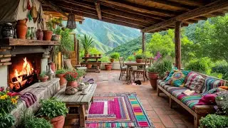 Mountain Balcony Ambience 🌿 Calm Nature Sounds for Sleep & Relaxation