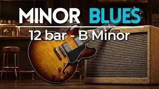 Smooth Night Blues Guitar Backing Track in B Minor | 12 bar