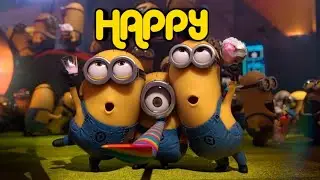 MINIONS 😁 [ HAPPY ] WITH LYRICS