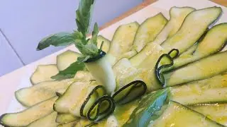 Carpaccio de Calabacín Marinado - ✅ Exquisita Receta Vegetariana - zucchini carpaccio