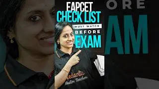 Watch Before the EAPCET Exam - EAPCET Checklist #vedantutelugu #eapcet