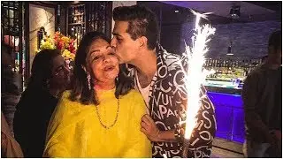 Karan Johar 43th Birthday Celebration With Mother Hiroo Johar