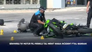 Raġel fil-periklu tal-mewt wara inċident bil-mutur fi Triq Tal-Barrani