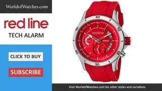 RED LINE Men's Tech Alarm Red Dial Red Silicone 50021-05-RD