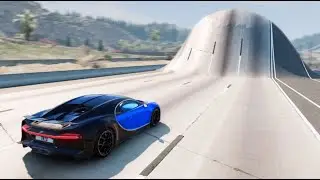 Cars vs Giant Hill &ndash; BeamNG.drive