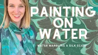 Painting On Water With Acrylic Paint - How to Water Marble a Silk Scarf