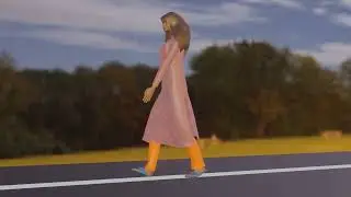 Indian women walk cycle/ Hijab girl/ cartoon videos /3d animation