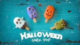 DIY Miniature Halloween sweets cake pop 💛 Halloween food tutorial from polymer clay | Mini food