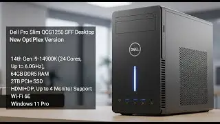 Dell Pro Slim QCS1250 Review | 14th Gen i9-14900K, 64GB DDR5, 4-Monitor Beast 🔥