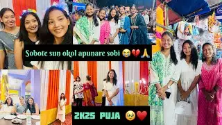 Durga puja 2k25😌♥️|| Eibar puja okonman beleg 🙂||#newvlog #vlog #puja #justiceforzubeengarg 😭♥️
