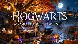 Magical Halloween Night at Hogwarts 🎃 Potion Brewing & Wizard Ambience