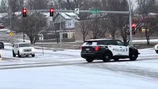 Morning snow during commute