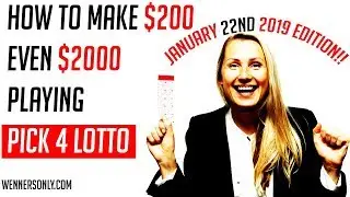 Let's Win Big Today $200+ Playing OLG Lotto PICK 4 JAN 22 2019 | Lotto Strategies by WENNERSONLY.COM