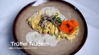 Trüffel Nudeln mit frischem, schwarzen Trüffel
