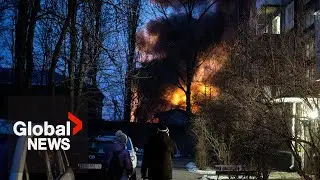 2 women, child killed by falling missile debris outside locked shelter in Kyiv