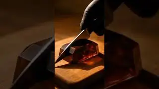 Girl Cutting Chocolate with knife with beautiful sounds [ASMR] So Satisfying Sounds