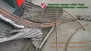 Radiator stripping machine - to separate copper tubes from waste air conditioner radiators.