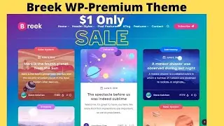 Breek Premium #Wordpresstheme Just For $1 Only.|| Limited Offer Don't Miss || ABOI code