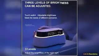 6in1 Smart Alarm Clock 15W Wireless Charger Bluetooth Speaker FM Radio Dual Alarm USB Charger RGB