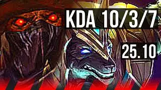 URGOT vs NASUS (TOP) | 8 solo kills, Legendary, 10/3/7 | EUW Diamond | 25.10