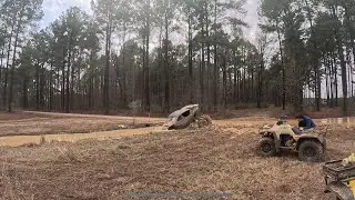 Lifted Canam X3 and others going Deep at Muddy bottoms Atv park!