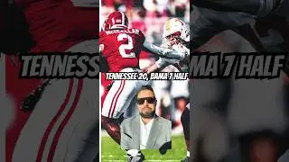 Tennessee 20, Alabama 7 at the half #cfbnews #bama